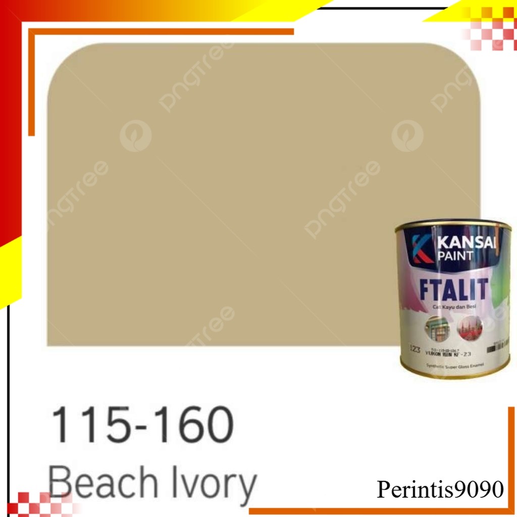 

Cat minyak Ftalit kansai paint 1kg Beach Ivory 160