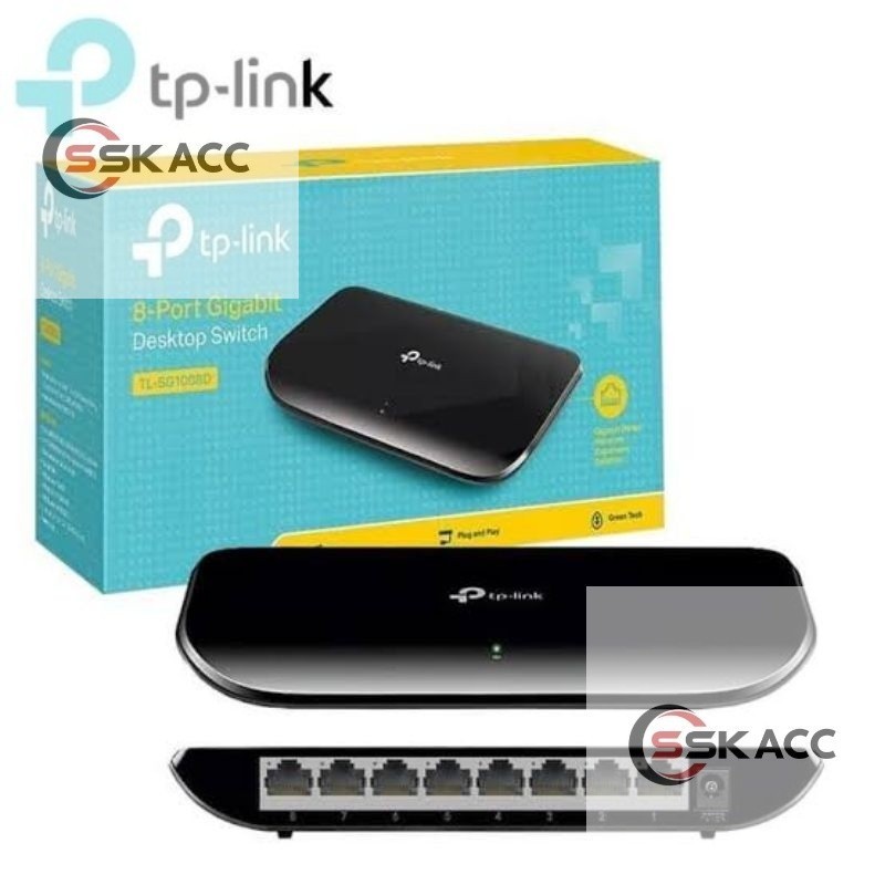 Tp-Link Switch Hub 8port Gigabit - TP LINK HUB TL-SG1008D Gigabit LAN