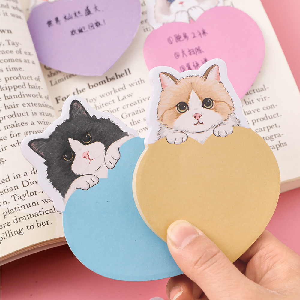 

TERFAVORITE CHARMING HEART SERIES / STICKY NOTES LOVE KITTEN / POST-IT HEART