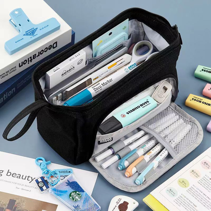 

2023 New Kawaii Pencil Case Large Capacity Cosmetic Bag Cute Pouch Box Back to School Pen Bag Supplies Korean Stationery