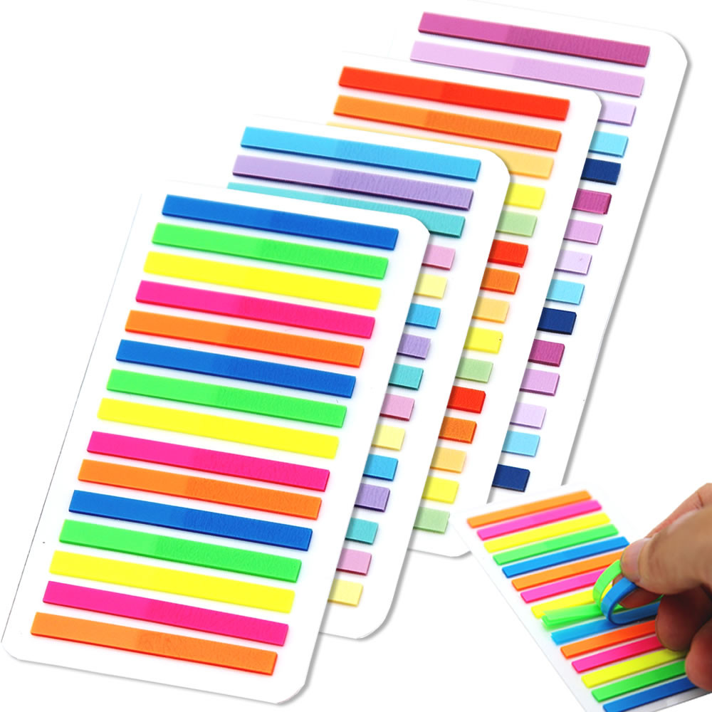 

3000 Sheets Color Stickers Transparent Fluorescent Index Tabs Flags Sticky Note Page Bookmark School Office Supplies Stationery