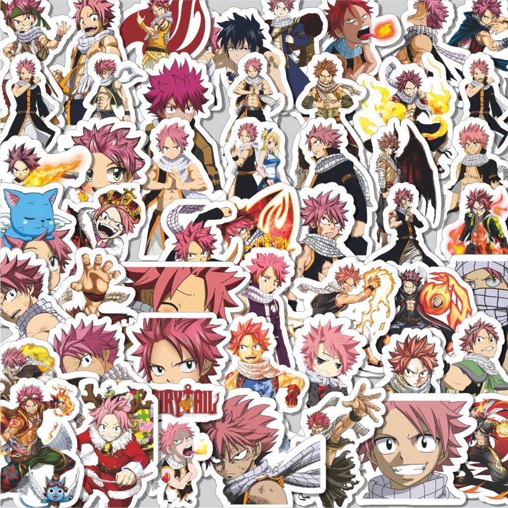 

Stiker Cutting Pack Stiker Anime Series Fairy Tail Character Natsu Dragneel Isi 100Pcs Series Aesthetic Lucu Keren Untuk Koper Bahan Vynil