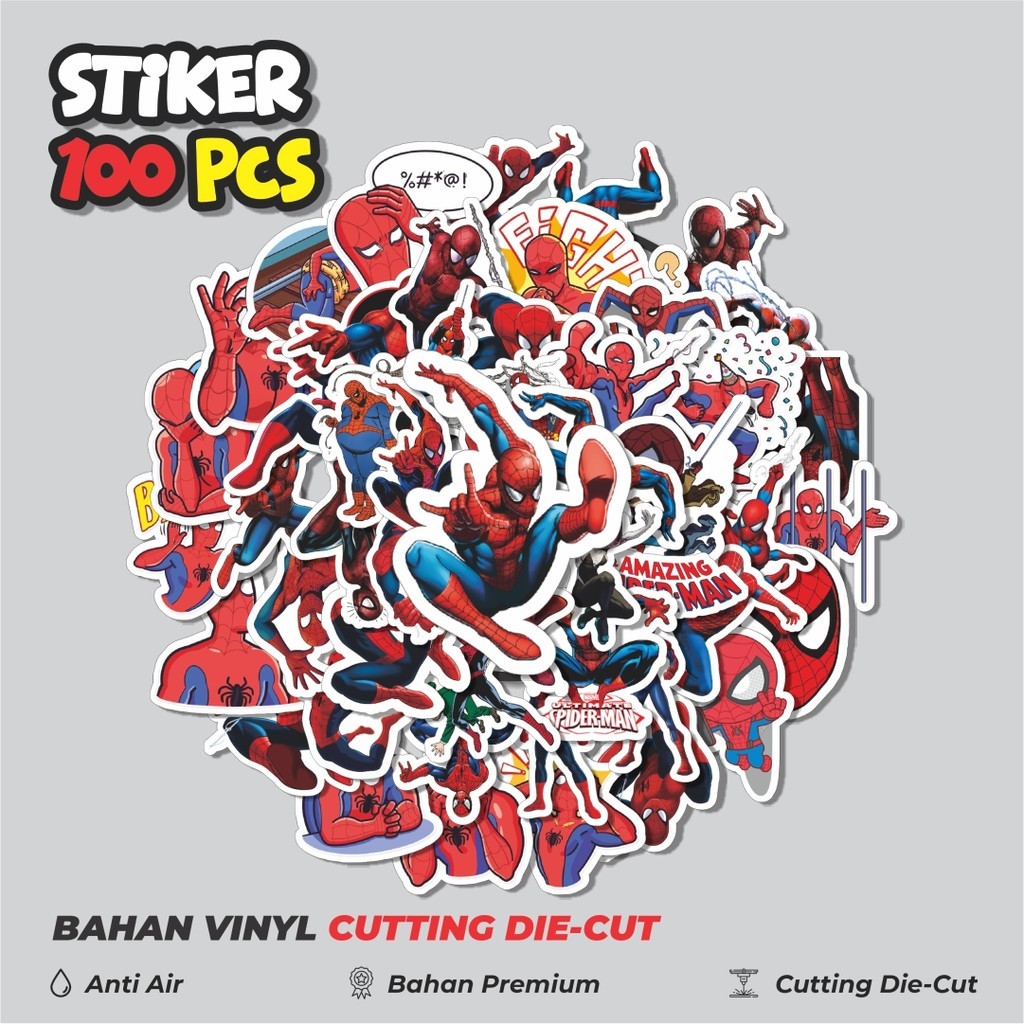 

HOT 50 PCS STIKER Stiker Marvel Series Spiderman Character Mix Stiker Fashion Cars Decal Dingin Kartu Album Custom Vinyl Anti Air- Sticker Aesthetic Buku Journal Koper Casing HP Tablet Laptop Helm Motor Botol Minum