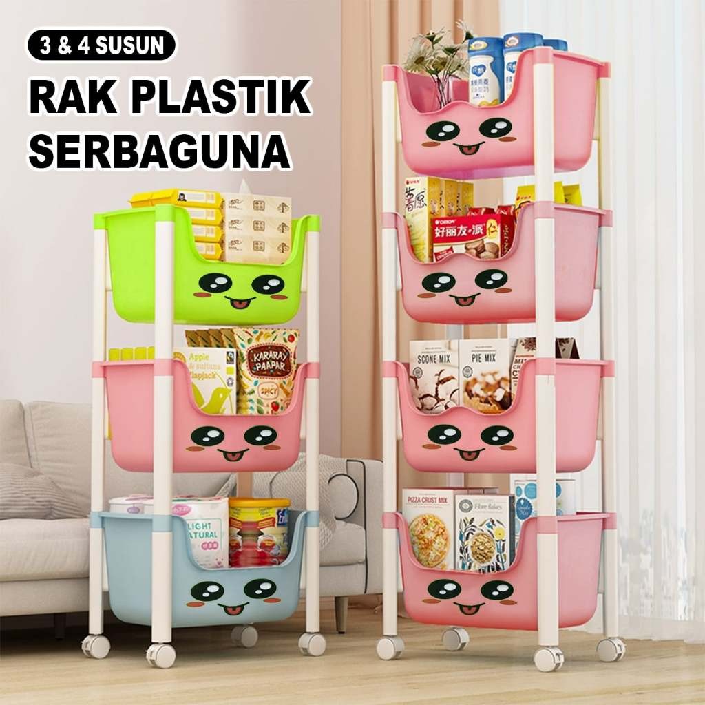 

NEW!! Rak Roda Susun 3 Dan 4 Rak Dapur /Kamar Mandi Tempat Penyimpanan Mainan / Rak Serbaguna Multi purpose Tempat Penyimpanan Mainan Boneka Anak Murah (F03.F04)