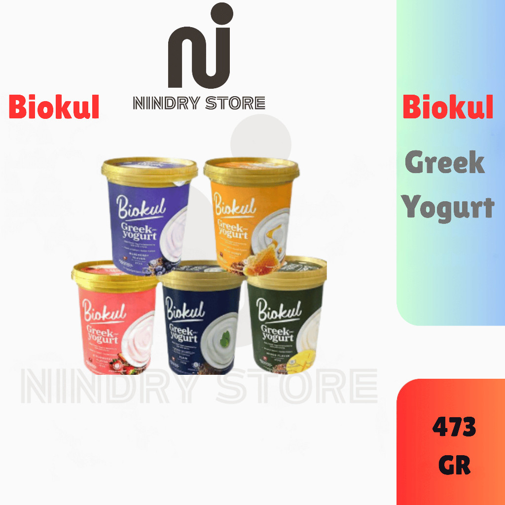 

TERLARIS Biokul Greek Yogurt 473g | Tinggi Protein, Creamy, Rendah Gula – Aneka Rasa ORIGINAL