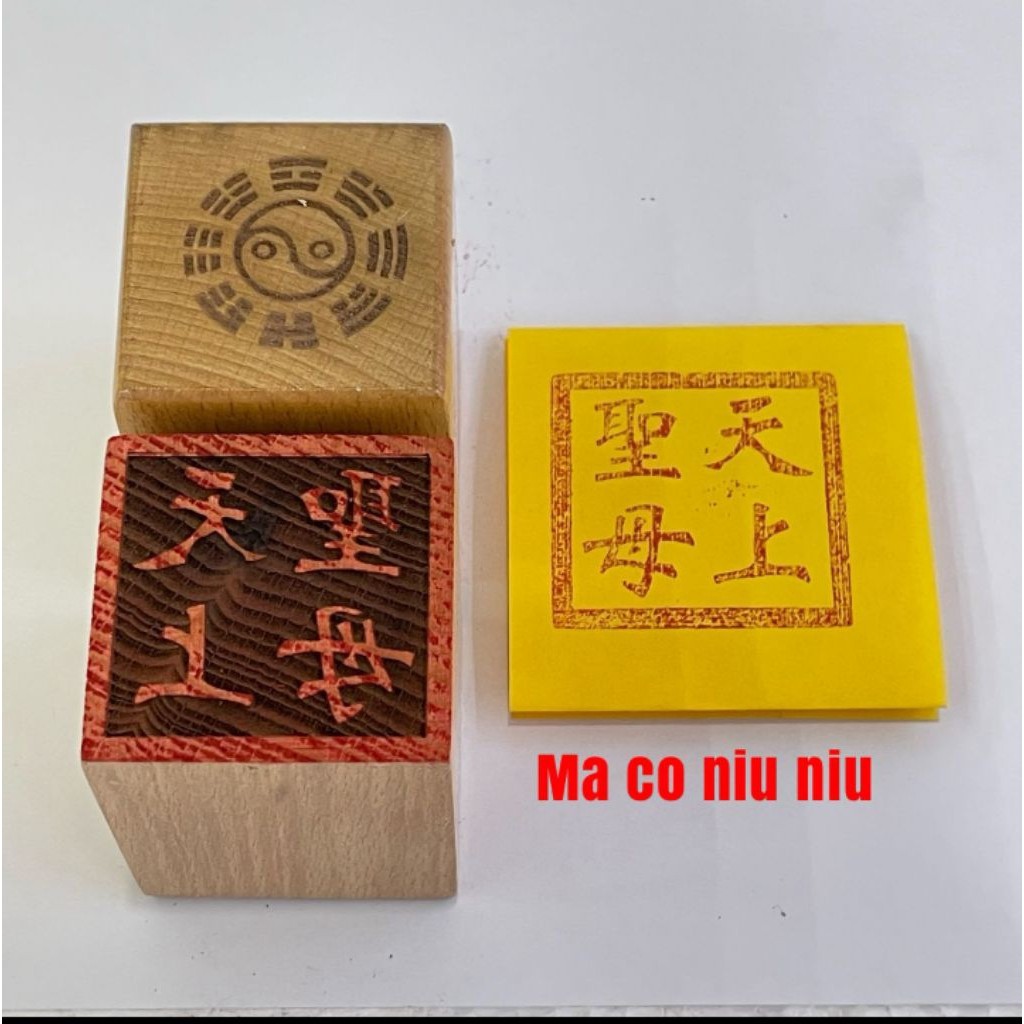 

stempel dewi maco / ma co / macho / ma cho - kayu - 5 x5 cm - l25