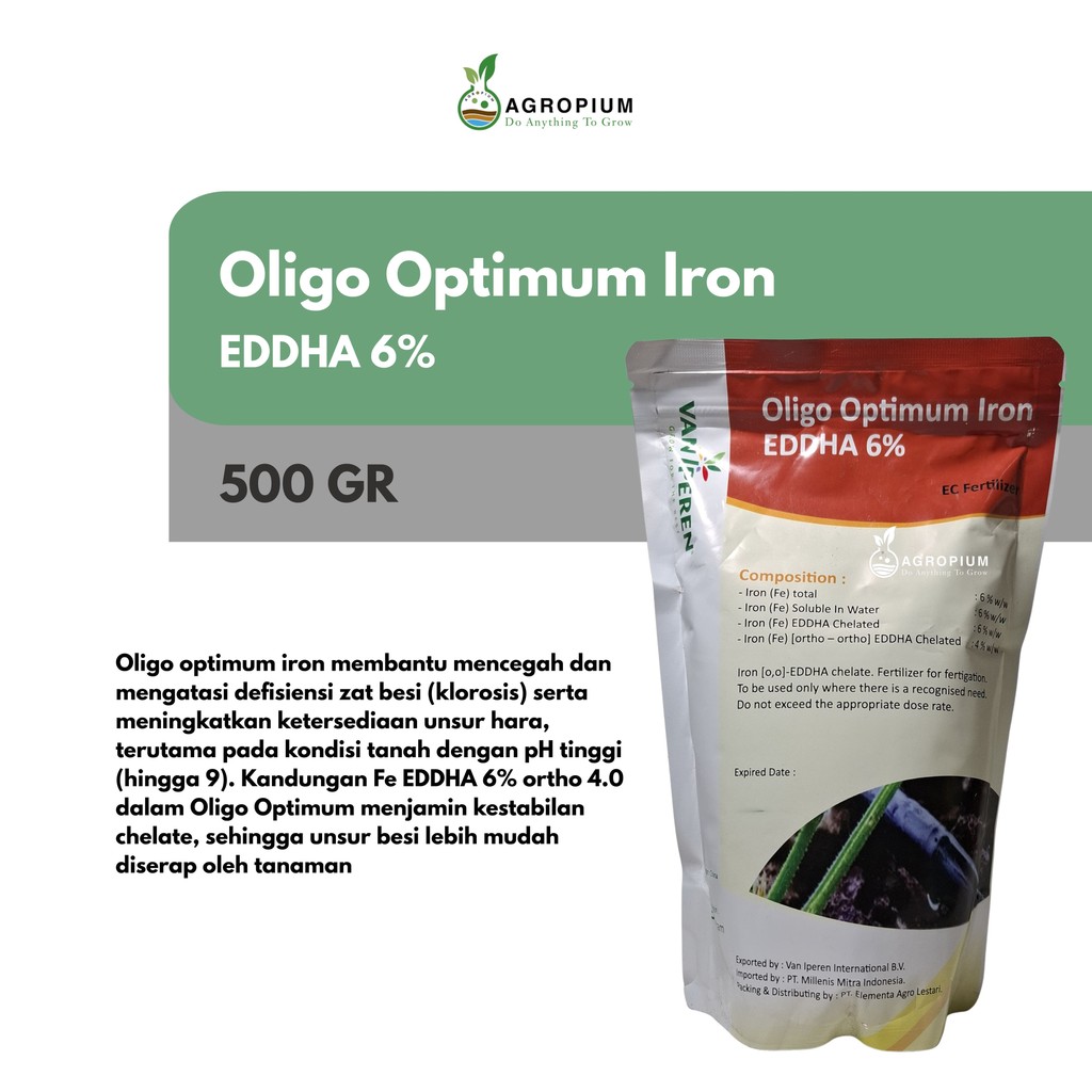 Oligo Optimum 500 gram Fe EDDHA 6% ortho 4.0 untuk Hidroponik