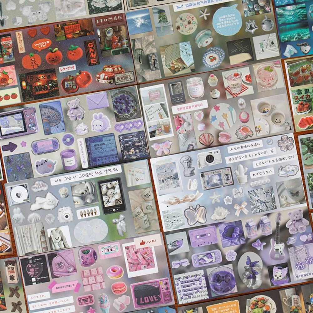 

30 Sheets DIY Decoration Sticker Old Dream Time Story Cute Scrapbook Sticker Cartoon Die-cutting Sticker Journal Decoration