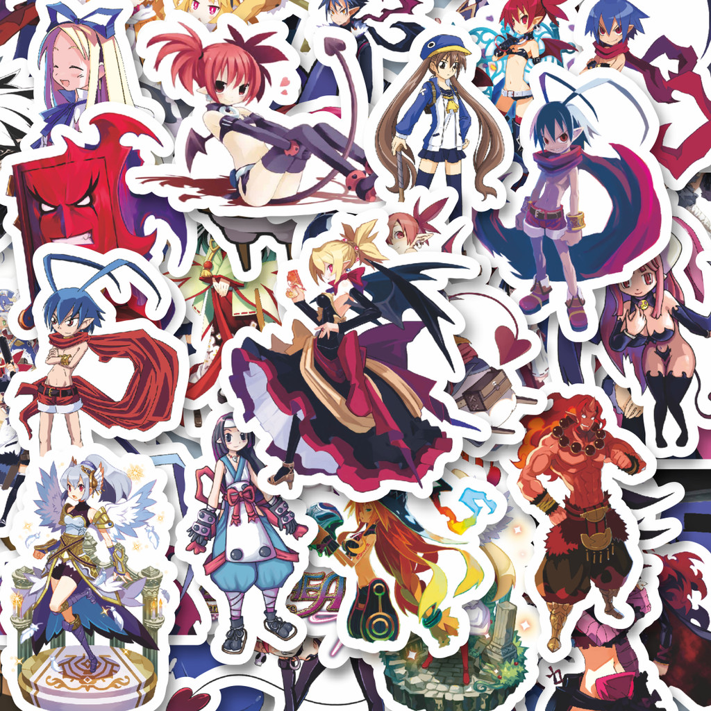 

100PCS Lucu Stiker Game Series Disgaea Mix 1 Stiker Aesthetic Stiker Anti Air Stikers Berperekat Waterproof sticker decal buat Motor Helm Buku Journal Koper Casing HP Laptop Botol Minum Hadiah anak