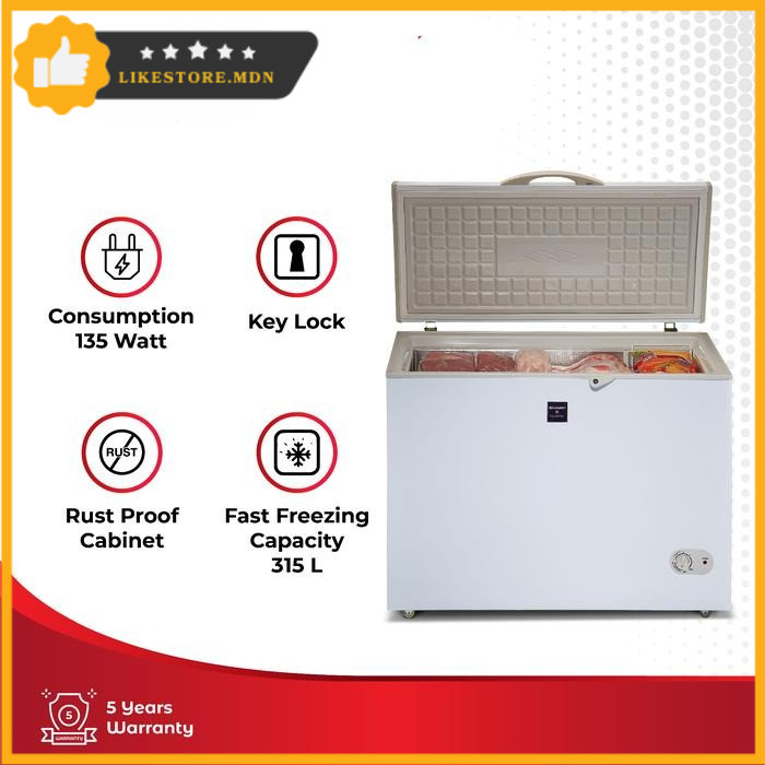 Sharp Chest Freezer FRV 300 300liter 100w