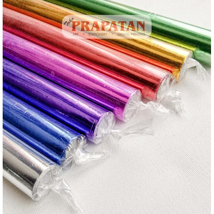 

Kertas Emas 50x64cm 10 Lembar / Kertas Metalik / Kertas Marmer - Silver