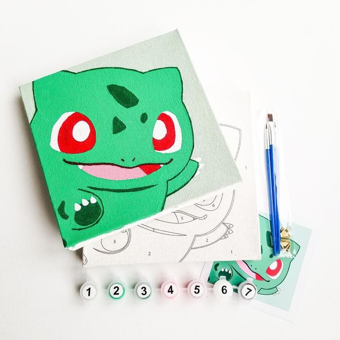 

Paint By Number 20x20cm With Wooden Frame / DIY Painting / Painting K - FLOWERGIRL