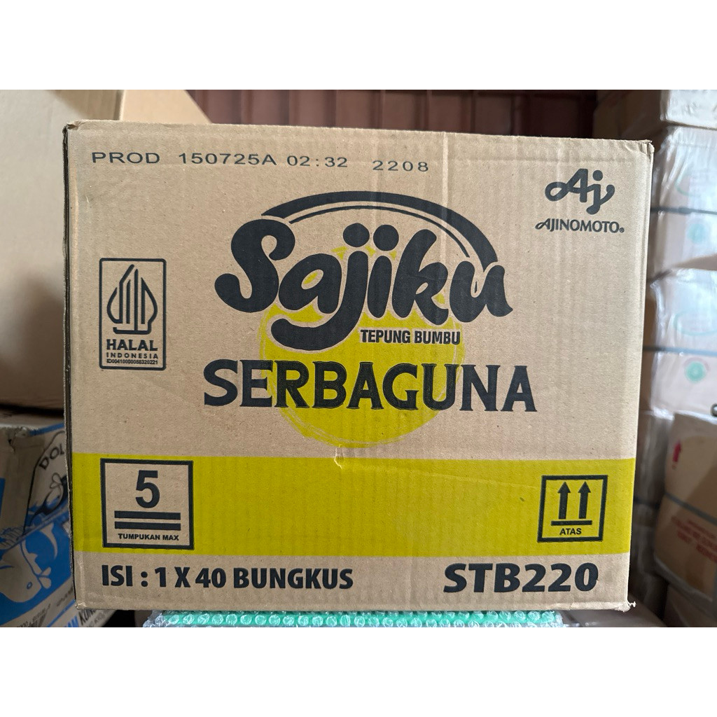 

sajiku serba guna 220 gram @ 40 bks / 1 dus