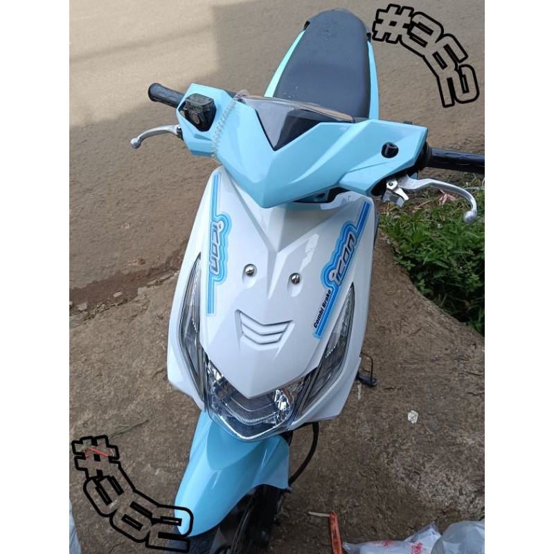 Full Halus Body Honda Beat Karbu Warna Biru Muda Mix Putih