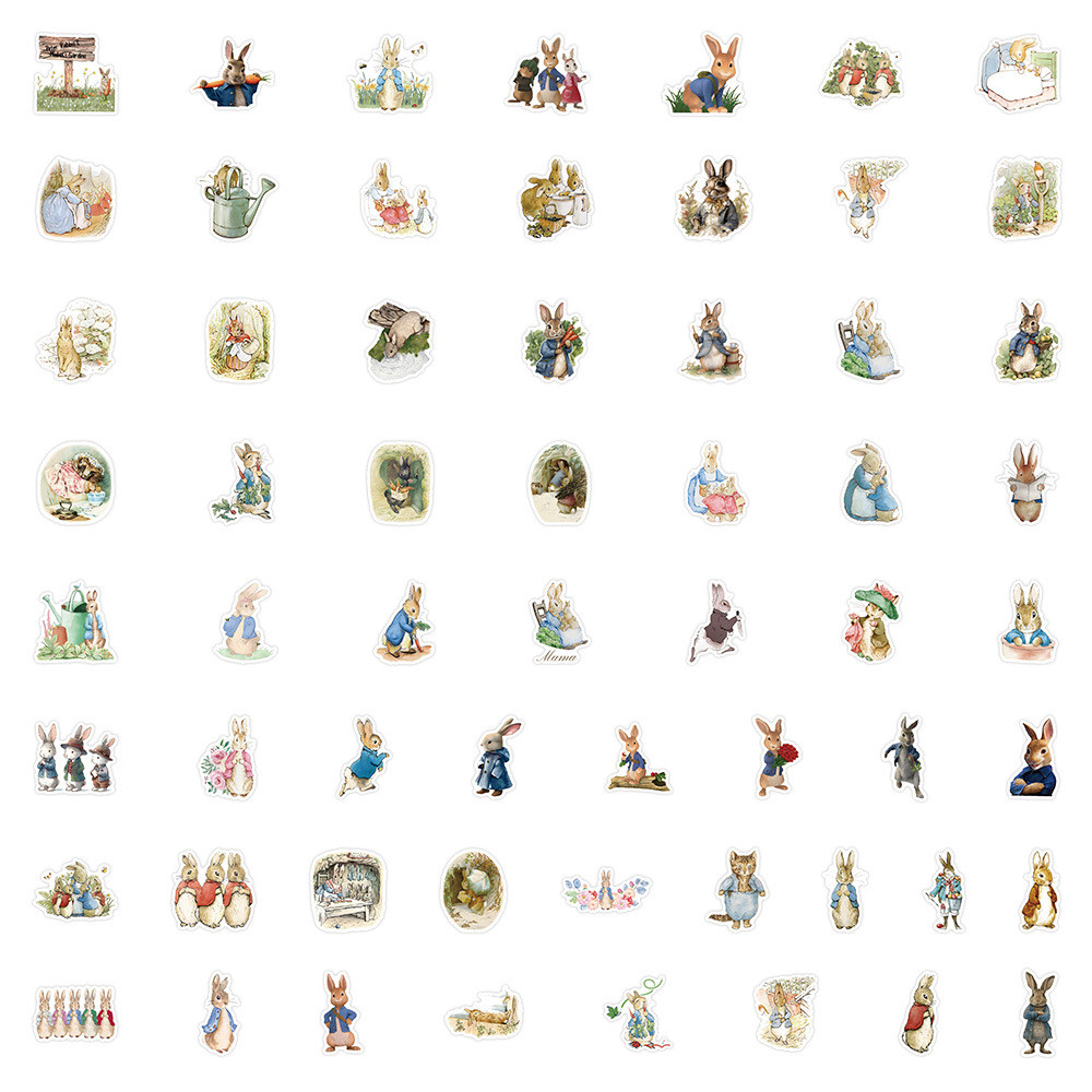 

10/30/60PCS Peter Rabbit Stickers Funny Cartoon Animal Sticker Animation DIY Decoration Fridge Luggage Laptop Guitar Car Bike