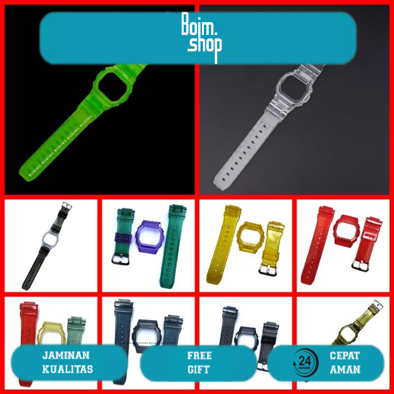 BEZEL STRAP BAND CASIO GSHOCK G SHOCK DW 5600 GW B5600 DW 5030 DW 5035D JELLY CLEAR