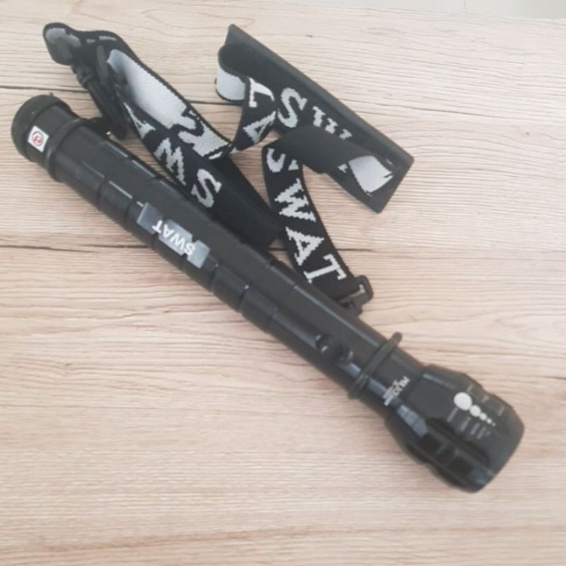 senter babolly swat 3 baterai besar/senter police