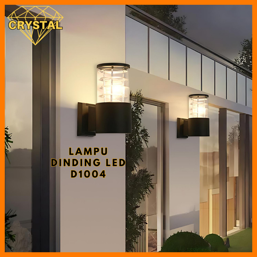Lampu Dinding 1 Arah Bulat D1004 LED Pilar Lampu Hias Taman Lampu Dinding Tempel