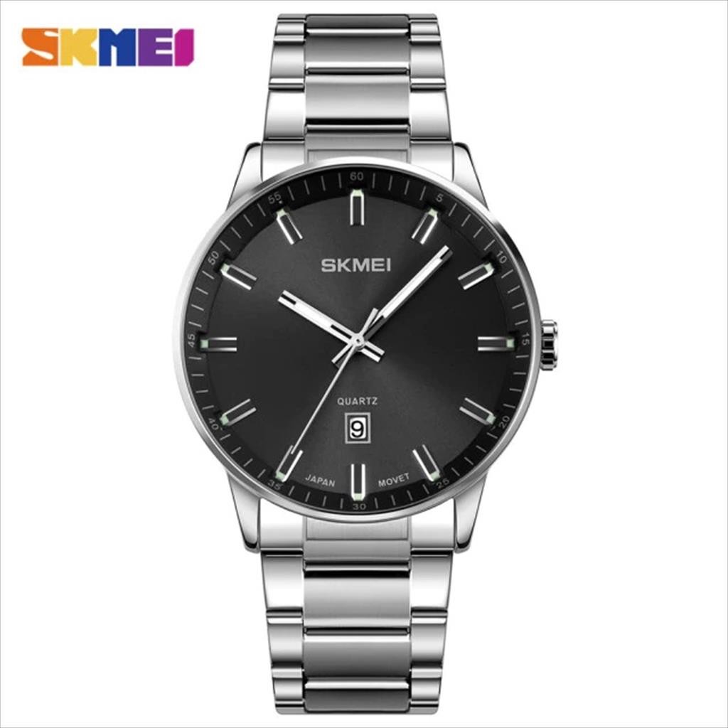 Jam Tangan Pria SKMEI 1878 Stainless Steel Analog Date SKMEI 3ATM  (skmei_indostyle.id)