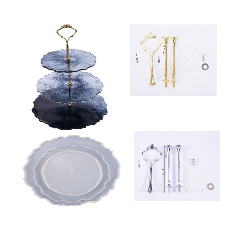 

DIY Big Tray Silicone Mold Sweet Home Fluid Artist Making 3 Layer Irregular Coaster Epoxy Resin Art Supplies Epoxy Resin Molds