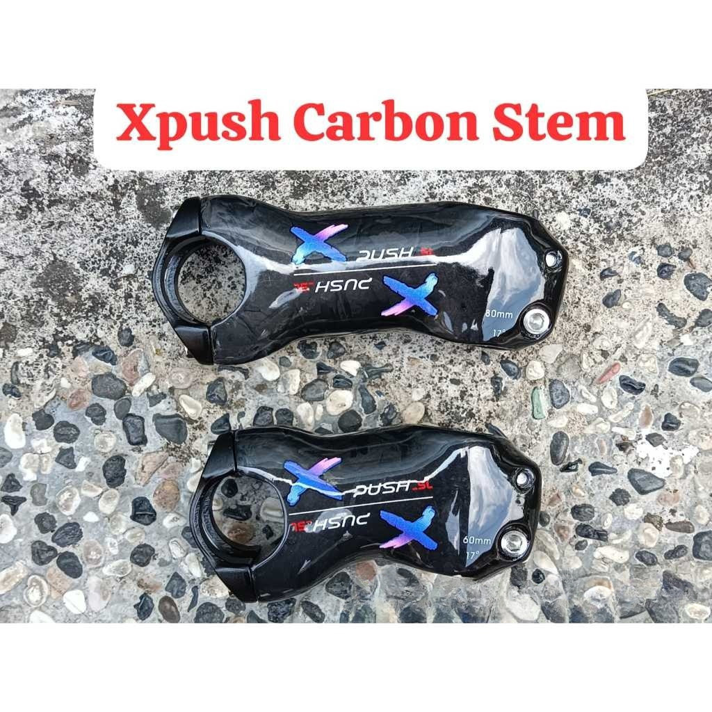 Xpush Stem Full Carbon Ultralight Clamp 25.4 fork OS 28.6 mm minus 17 Derajat sepeda anak Pushbike B