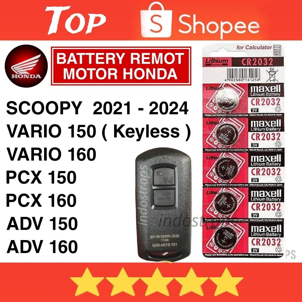Batre Remote NEW VARIO PCX 150 160 VARIO 150 160 Batre Remote Kayless ADV 150 160 NEW VARIO 125 SCOO