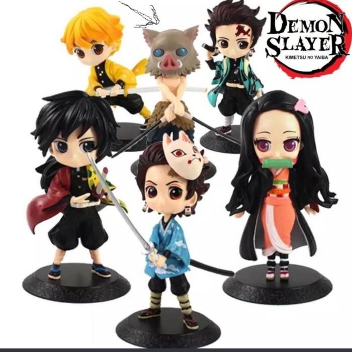 MERIAH Qposket Kimetsu No Yaiba Demon Slayer Tanjiro Nezuko Giyu Figure - Giyu Tomioko
