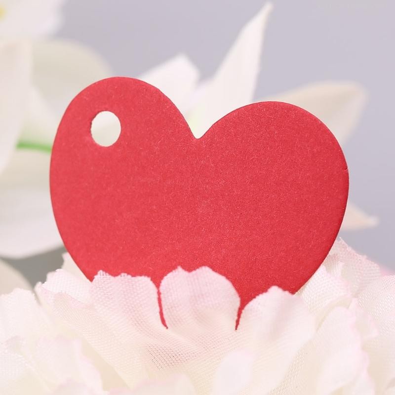 

50Pcs Heart Blank Kraft Paper Card Gift Tag Label DIY Party Wedding Crafts F1FB