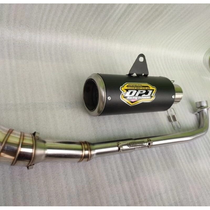 Knalpot Fulset DPJ black pnp all bebek Jupiter vega astrea grand Shogun smash supra x dll