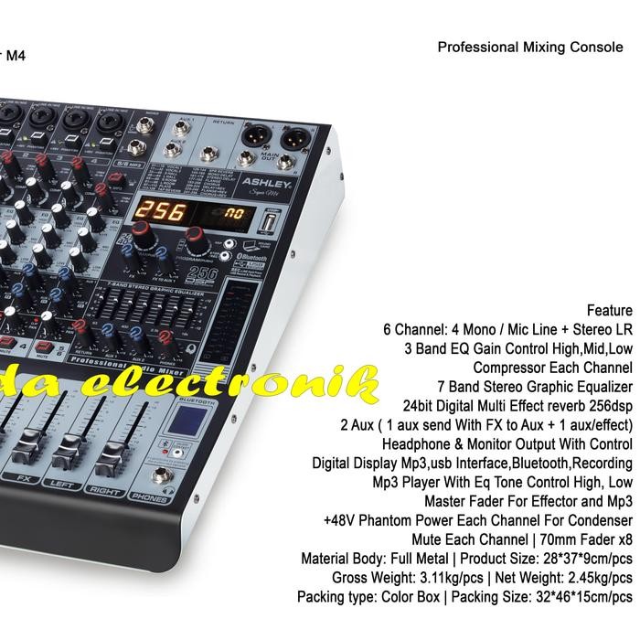 mixer ashley super m4 compressor 4 channel original