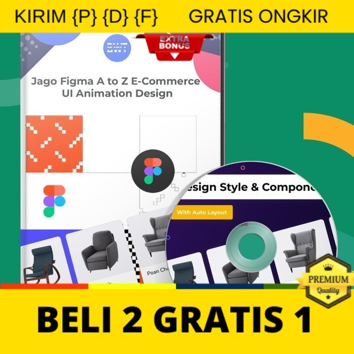 

{P} {D} {F} Jual Ecourse Jago Figma A to Z E-Commerce UI Animation Design