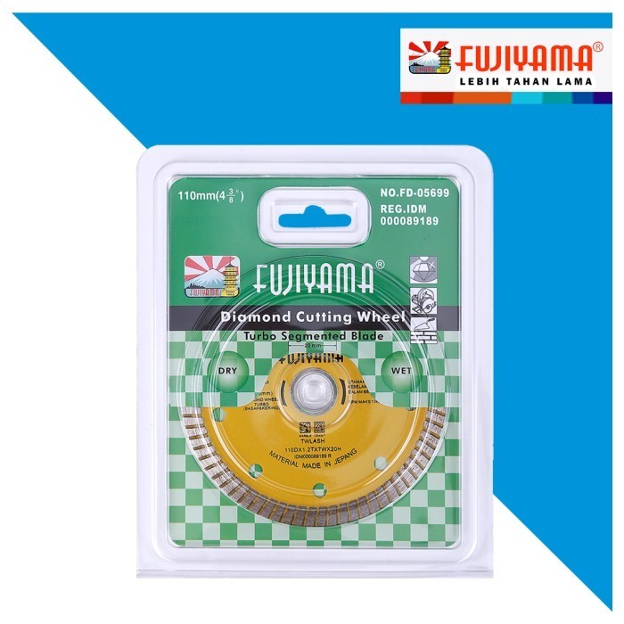FUJIYAMA MATA GERINDA PISAU POTONG DIAMOND WHEEL 4 INCH TURBO SUPER THIN - UNTUK BETON, KERAMIK, UBI