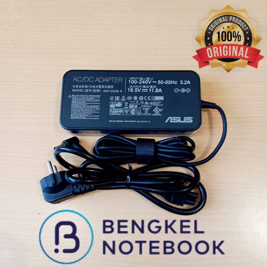 Adaptor ASUS 19.5V 11.8A Kepala Jarum ROG GL702 GL703 GL503 GX501VI GX501GI 6.0×3.7mm Pin 230W ADP-2