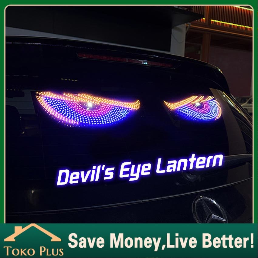 Lampu Devil Eye Merk Multi Mode Layar Tampilan LED Truk Depan Belakang Kaca Depan Mobil / Lampu LED 