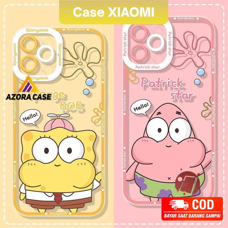 Case Redmi Premium Spongebob and Patrick  Redmi 12 13C 9C 10A 9A 12C 9T 11A 10 9 10C 9C NFC Note SCA
