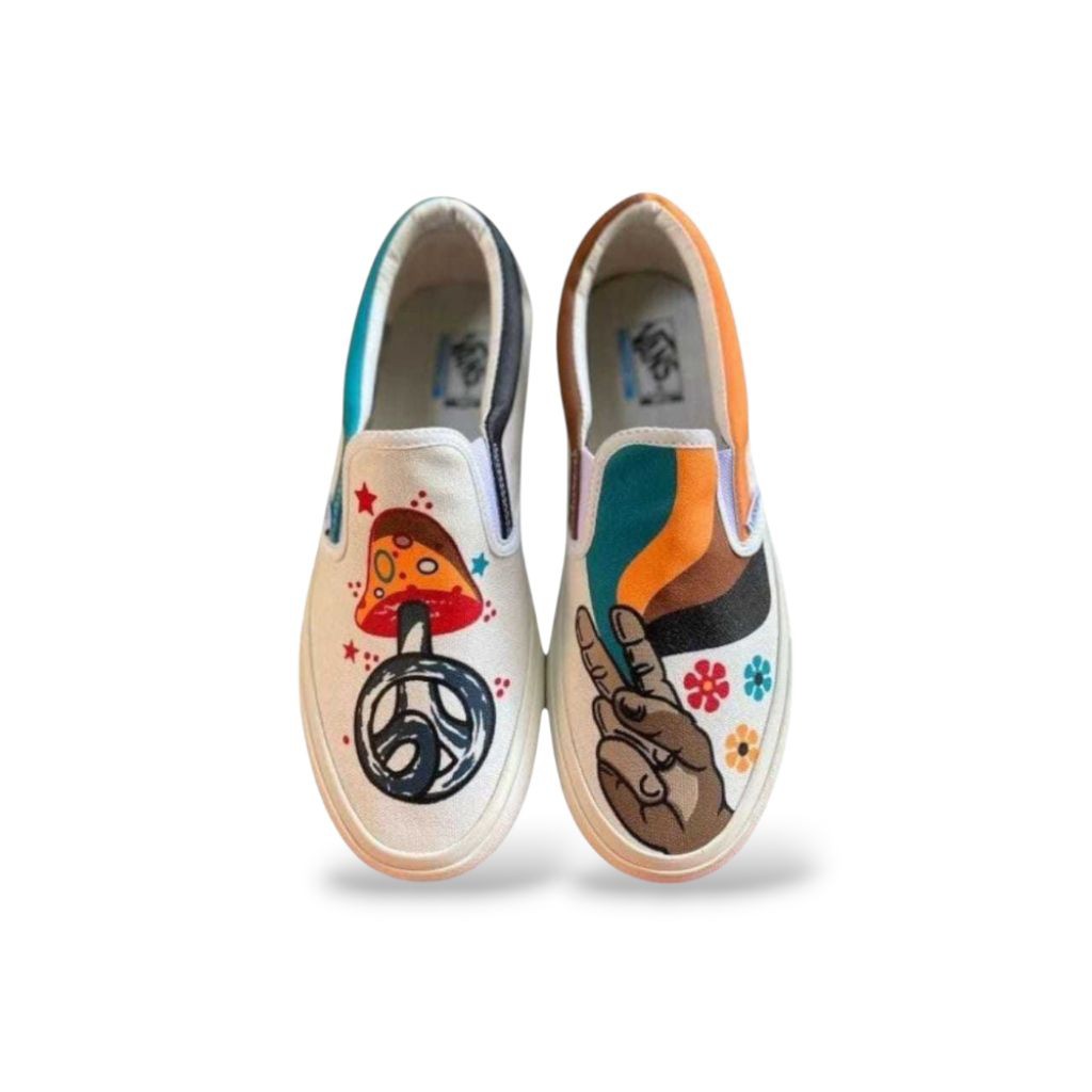 AXULE Sepatu Slip On Casual Pria Wanita Kanvas Jersey