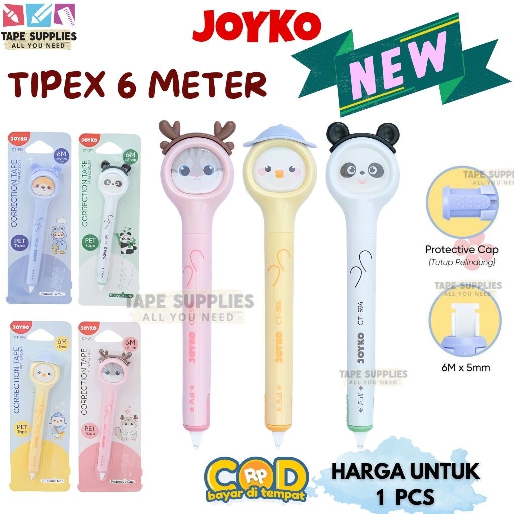 

(1 PCS) TERBARU JOYKO!!! TIPEX TIP-EX Kertas- Pita Koreksi