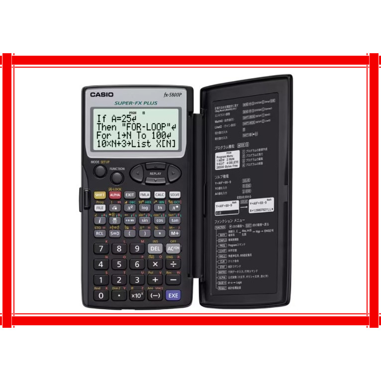 

Casio FX-5800P Kalkulator dengan Tampilan Textbook 4-Baris, 128 Formula Bawaan & 40 Konstanta Fisika