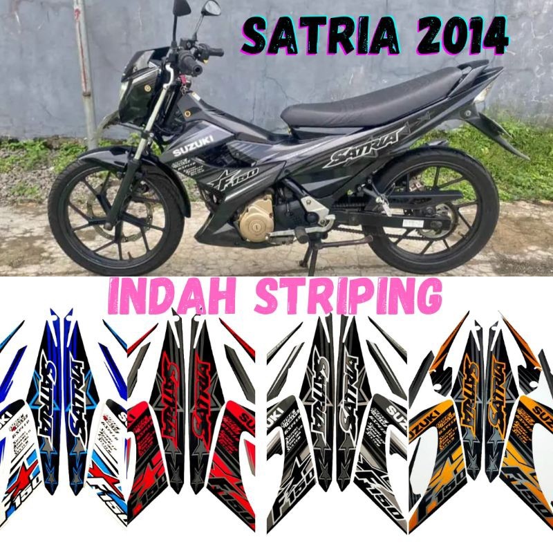 Stiker Lis Striping Motor Satria Fu Facelift Tahun 2014 Satria Bintang