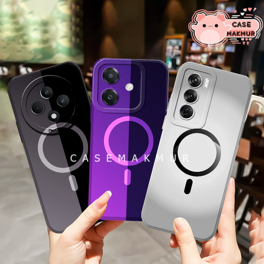 Softcase Silikon OPPO A3x A5X A5 4G A5i Reno 12f 12 Pro - Casing Cowok Motif Lingkaran Keren