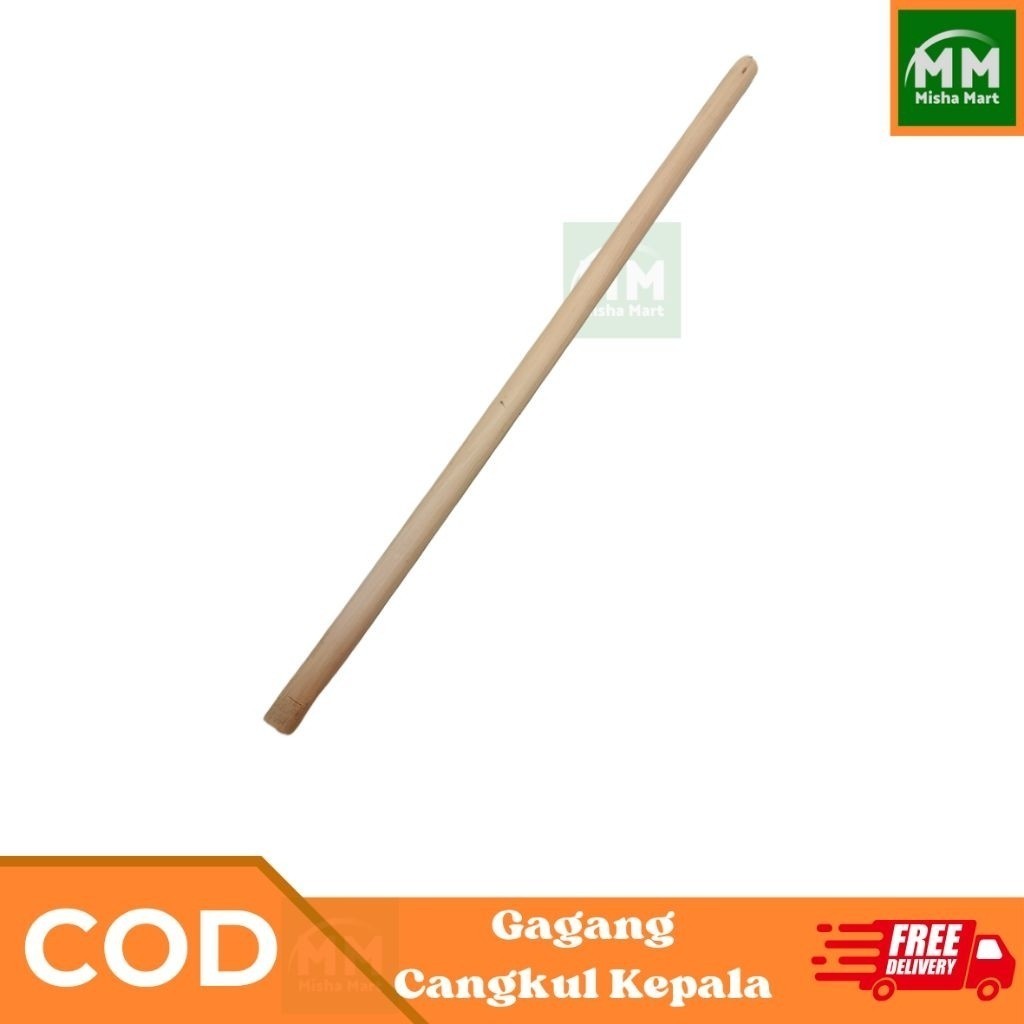 Murah Gagang cangkul kepala panjang 100 cm diameter 3cm bahan kayu mahoni ~MM