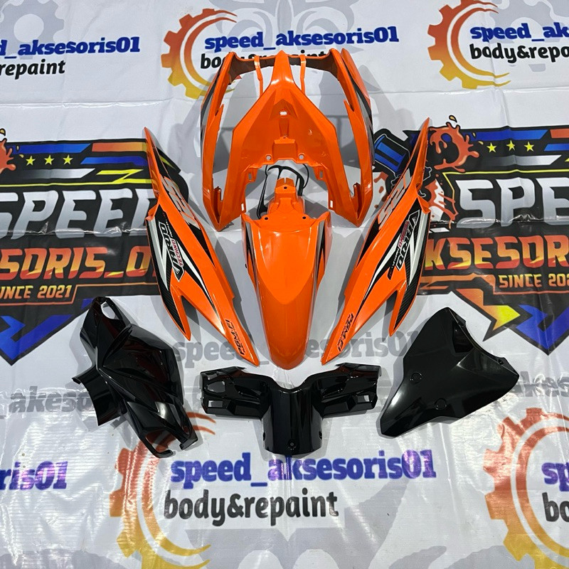 Cover full set body bodi halus Honda Vario 125 old lama kzr bohlam tahun 2012 2013 2014 warna oren