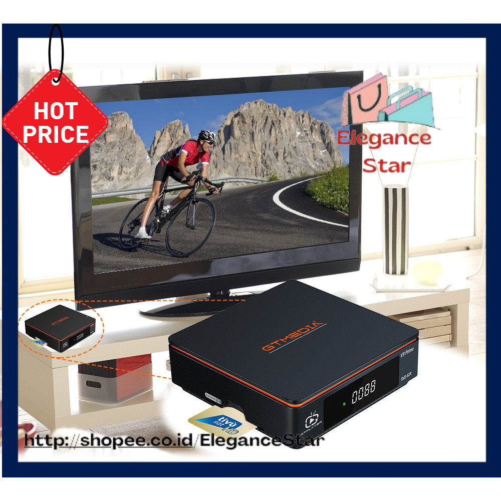 Original GTMEDIA V9 Prime Satellite TV Receiver with WiFi H.265 HD DVB S2 Freesat V9 Prime Decoder P