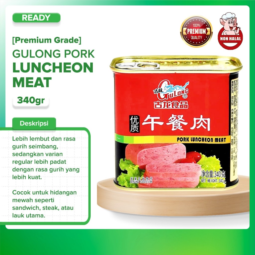 

Gulong Pork KOTAK Luncheon Meat Premium / Maling Premium 340gr