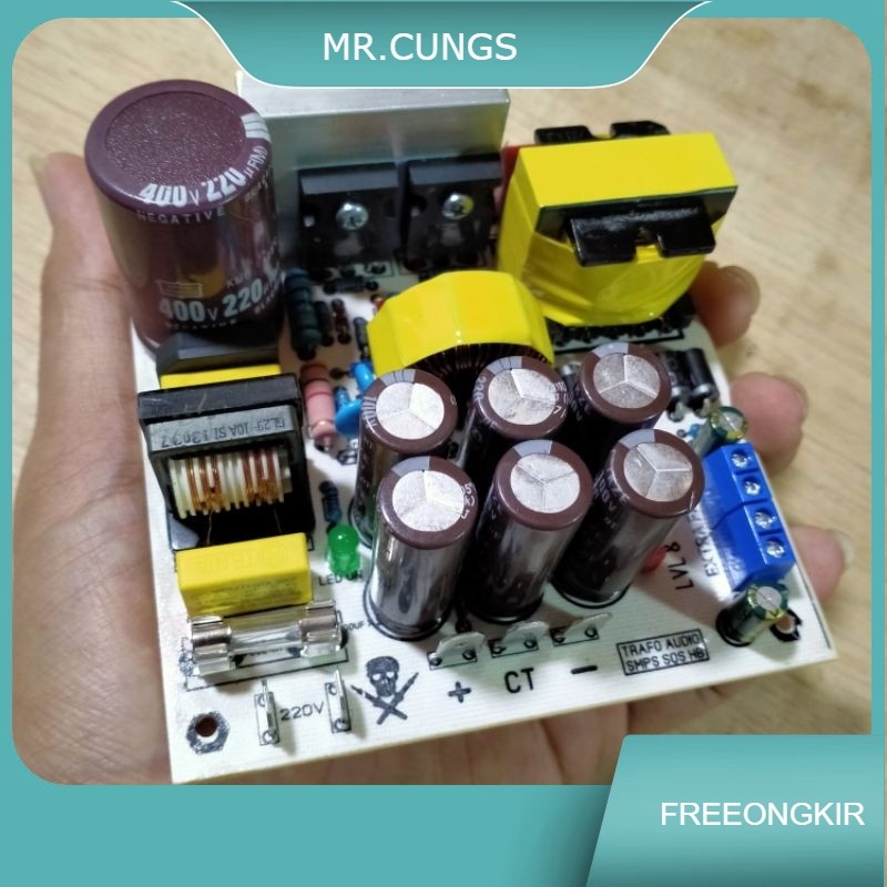Power supply PSU smps sos HB mini 10a daya 800watt ct 35-80volt trafo suplay audio sound amplifier