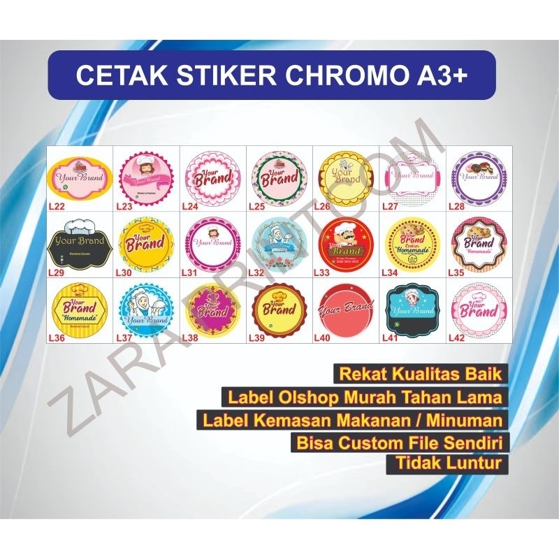 

cetak stiker kemasan custom per 100pcs