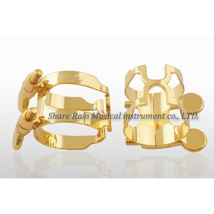 RICO Bb soprano bakelite Hard rubber mouthpiece gold plated   H  model   ligature HSS1G (no includin