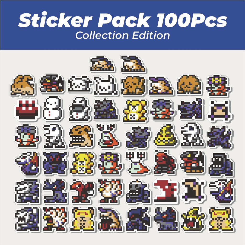 

Hot Stiker Pixel Digimon V53 Lucu Anti Air Stikers Berperekat Waterproof Sticker Decal Buat Motor Helm Buku Journal Koper Casing HP Laptop Botol Minum