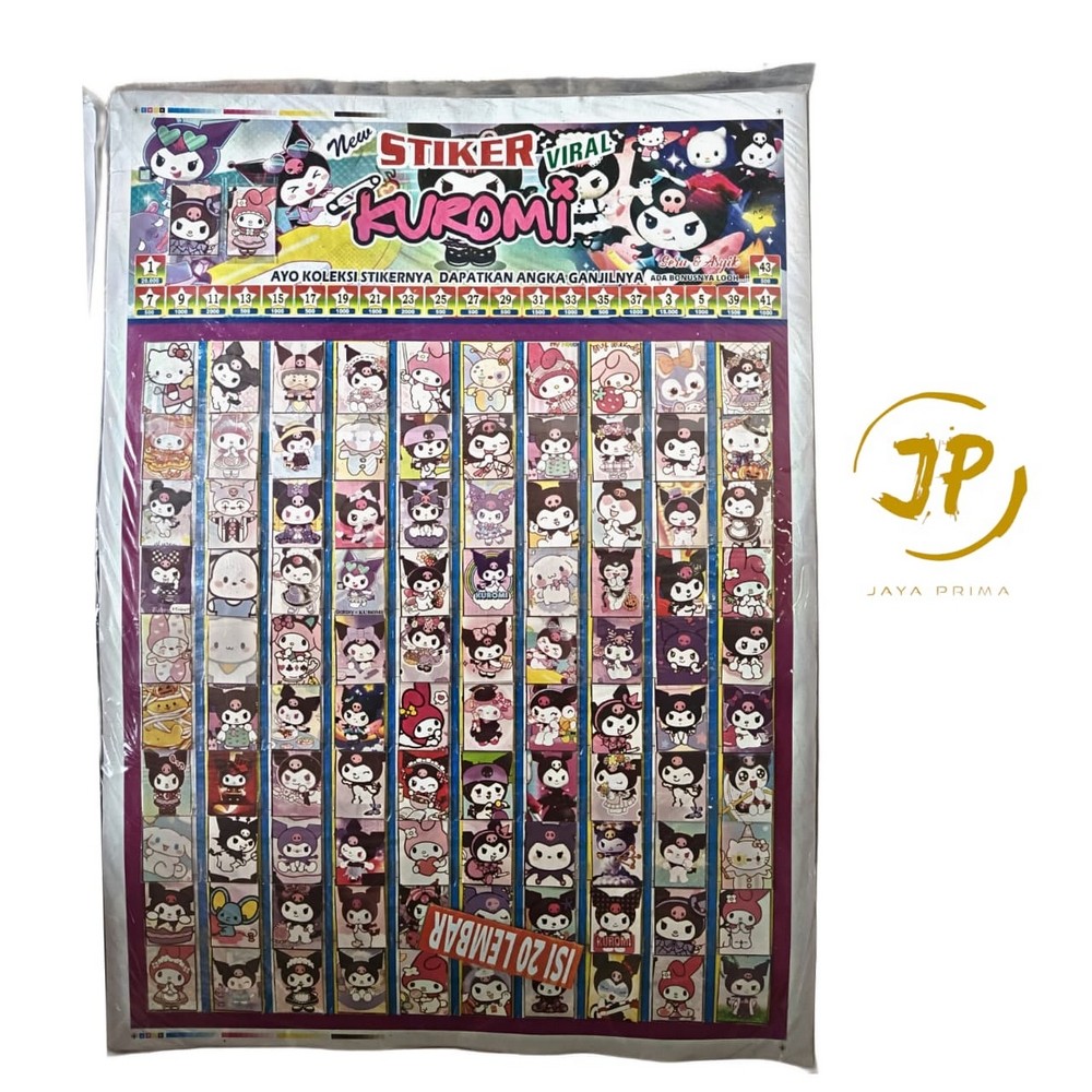 MAINAN ANAK (1 LEMBAR) LOTRE CABUT STICKER 100 KUPON