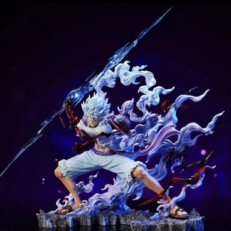 25cm one piece raiden five gears nica lightning luffy action figure model statue l toys collection d